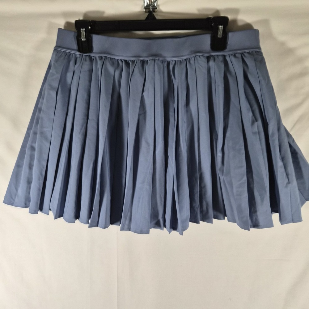 LEG3ND Women's Blue Pleated Athletic Tennis Skort Built In Shorts XL
